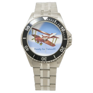 Red Bi-Plane eWatch Watch