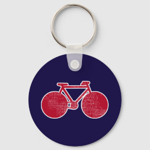 red bicycle / biking key ring