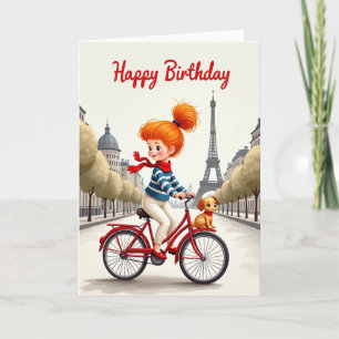 Red Bicycle Birthday Card