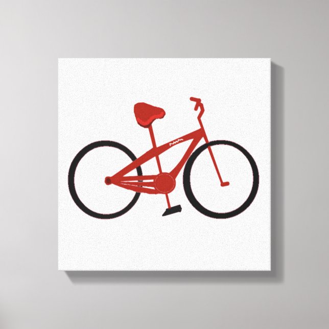 Red Bicycle Canvas Print (Front)