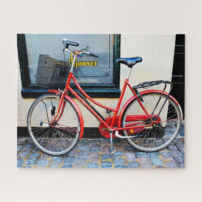 Red Bicycle, Copenhagen, Denmark Jigsaw Puzzle (Horizontal)