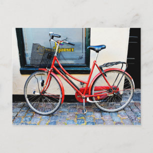 Red Bicycle, Copenhagen, Denmark Postcard