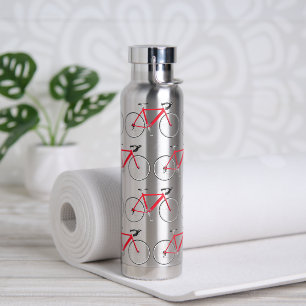 Red Bicycle Design Water Bottle