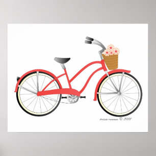 Red Bicycle Poster