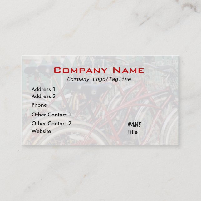 Red Bicycles Business Card (Front)