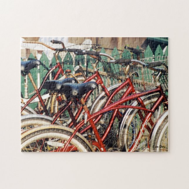 "Red Bicycles' Jigsaw Puzzle (Horizontal)
