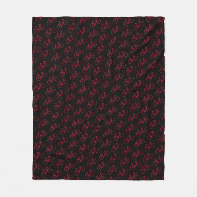 Red Bicycles on Black Blanket for a Cyclist (Front)