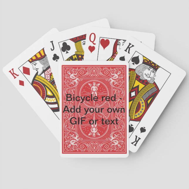 Red Bicyle make your own Playing Cards (Back)