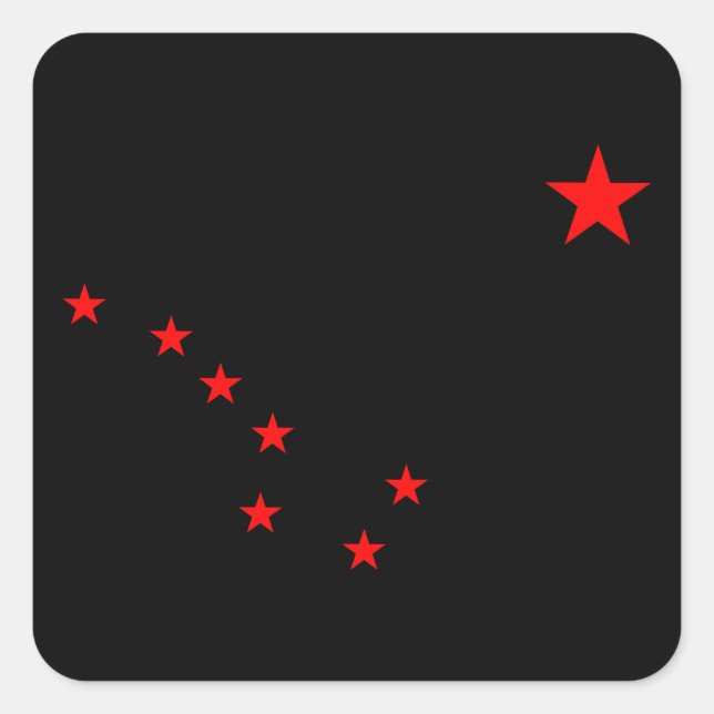 Red Big Dipper Square Sticker (Front)