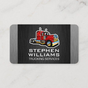 Red Big Rig   Trucking   Driver Business Card
