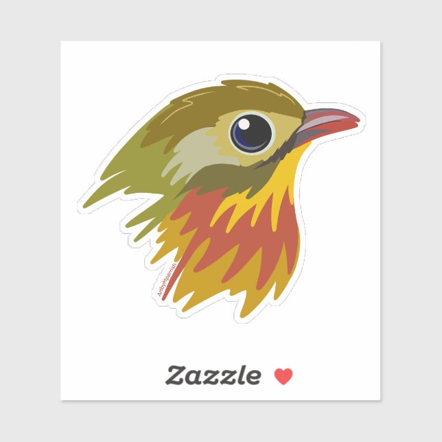 Red-Billed Leiothrix Bird—simplified  (Sheet)