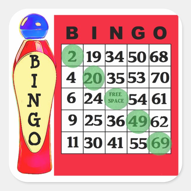 Red BINGO & Dauber Stickers (Front)