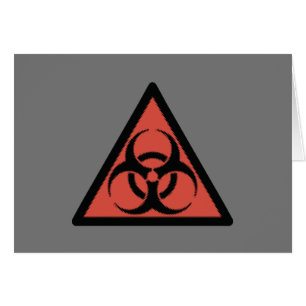 Red biohazard sign
