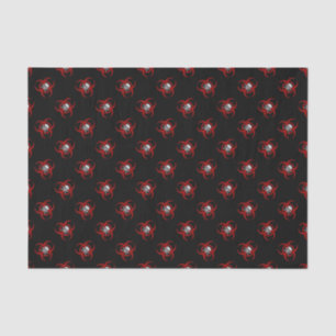 Red Biohazard Skull Tissue Paper