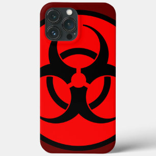 Red Biohazard Symbol iPhone 13 Pro Max Case