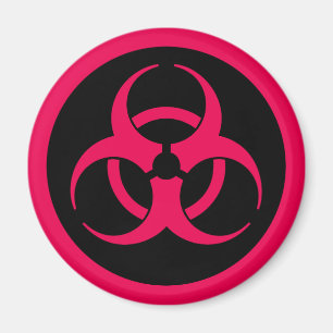 Red Biohazard Symbol Magnet