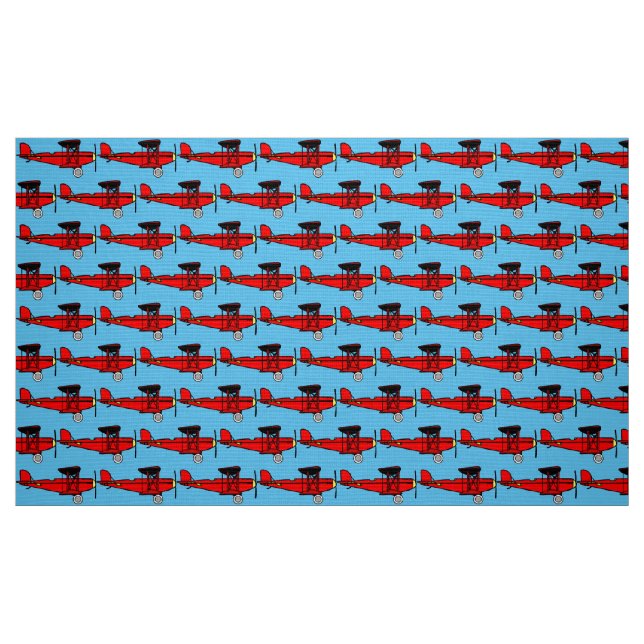 Red Biplane Fabric (Fat Quarter)