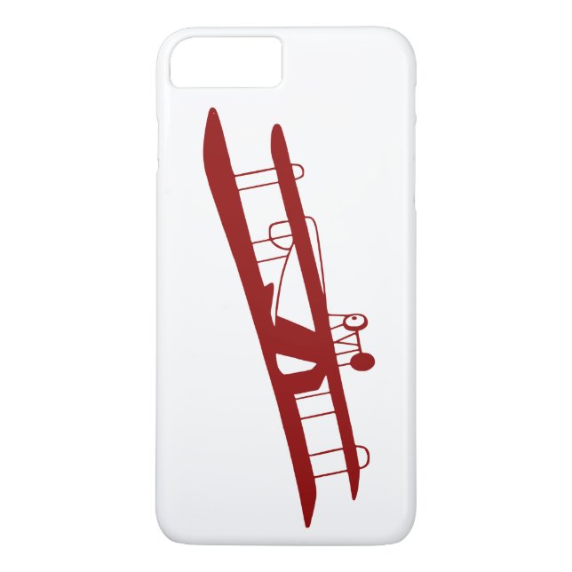 Red Biplane iPhone 7 Case (Back)