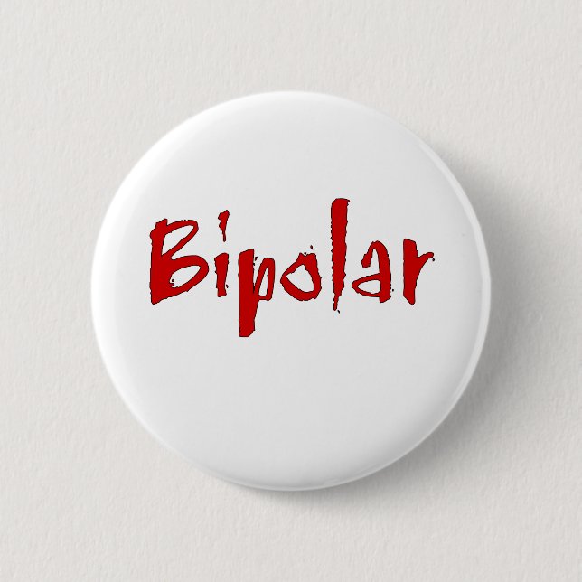 Red Bipolar 6 Cm Round Badge (Front)