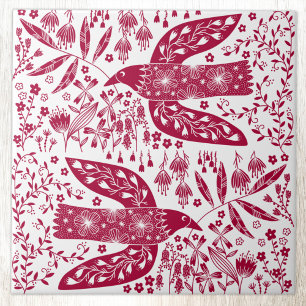 Red Bird Art Tile