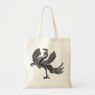 Red Bird blk glass Tote Bag
