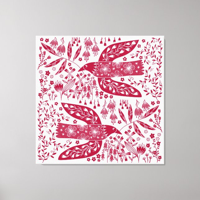 Red Bird Canvas Print (Front)