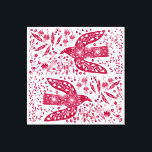 Red Bird Canvas Print<br><div class="desc">Red and white doves for peace. Original art by Nic Squirrell.</div>