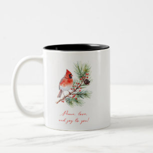 Red Bird Cardinal Christmas Mug