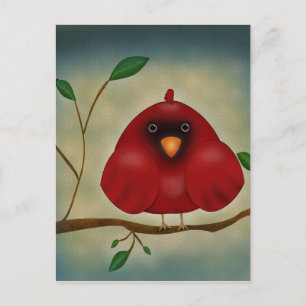 Red Bird Cardinal Postcard