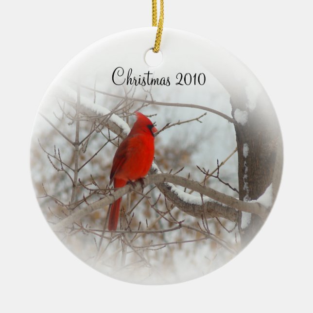 Red Bird Christmas Ornament (Front)