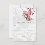 Red Bird & Floral Wedding Advice Cards<br><div class="desc">Stylish and elegant Red Bird & Floral Wedding Advice & Wishes Cards.</div>