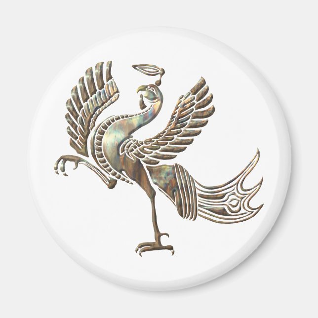 Red bird heated copper magnet (Front)