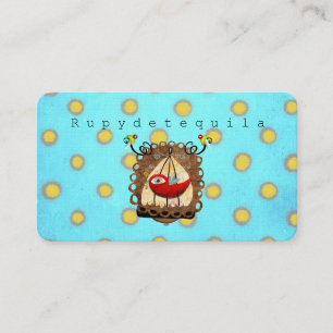 Red Bird in a cage Business Card