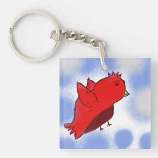 Red Bird Key Ring