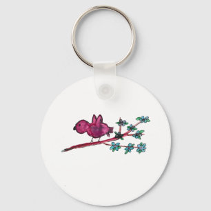 Red Bird Key Ring