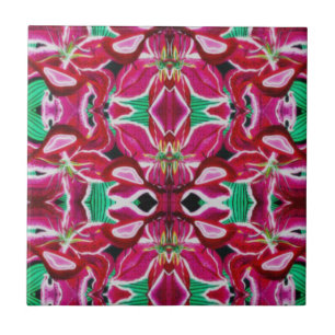 Red Bird Lily Tile