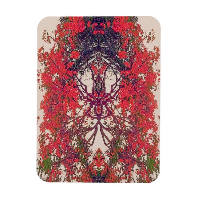Red Bird of Paradise Magnet (Vertical)