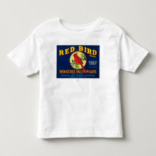Red Bird Pear Crate LabelPashastin, WA Toddler T-Shirt