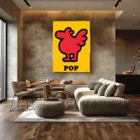 Red Bird Pop Art – Cartoon Animal Silhouette
