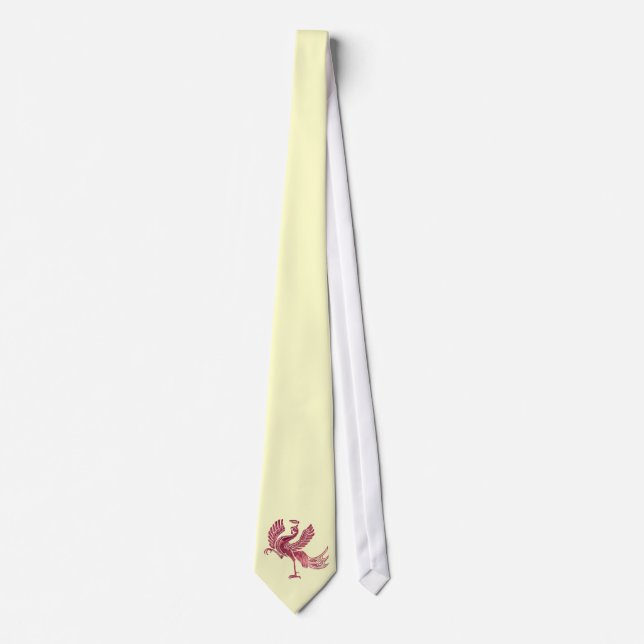 Red Bird red glass Tie (Front)