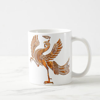 Red bird rust blk coffee mug