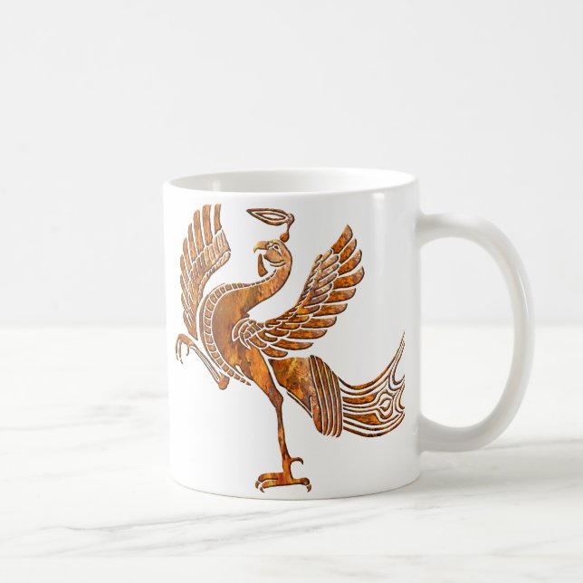 Red bird rust blk coffee mug (Right)