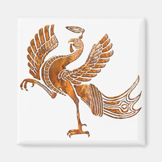 Red bird rust blk magnet