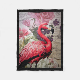 Red Bird Sticker Fleece Blanket