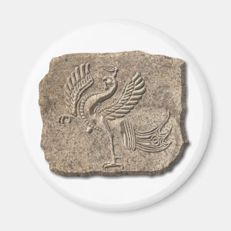 Red bird stone magnet