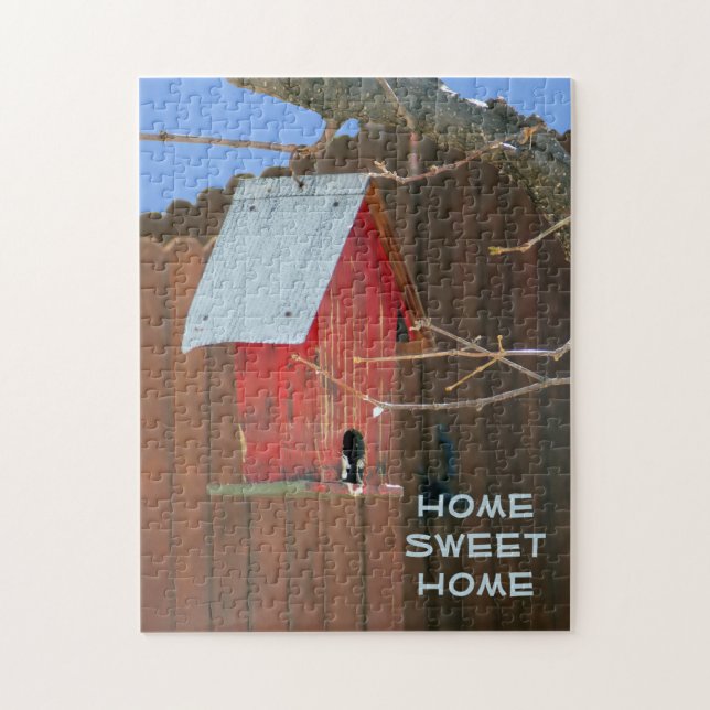Red Birdhouse Puzzle (Vertical)