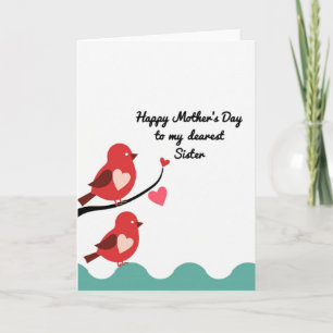 Red Birds Mothers Day Card
