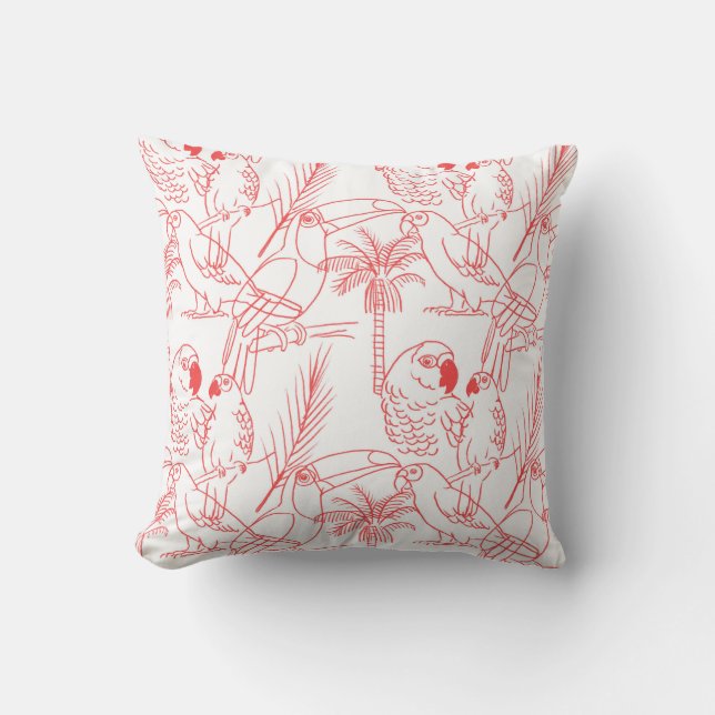 Red birds pillow (Front)