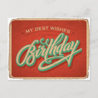 Red Birthday Postcard