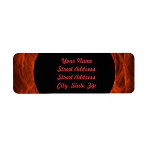 Red & Bl Fractal Background Return Address Sticker